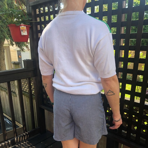 Checkered floral knit top - Picture 4 of 4